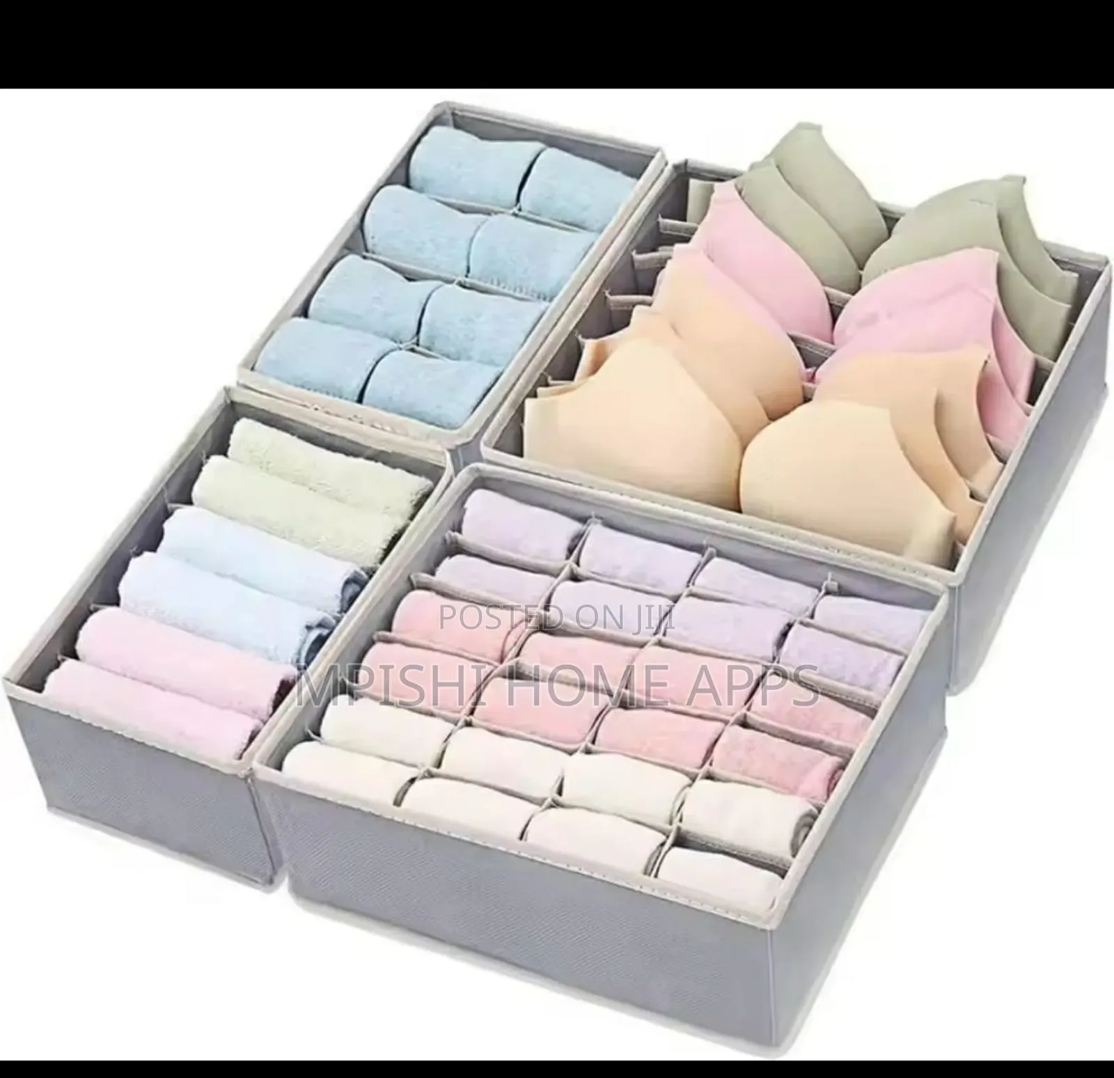 4pcs Collapsible Drawer Organizer