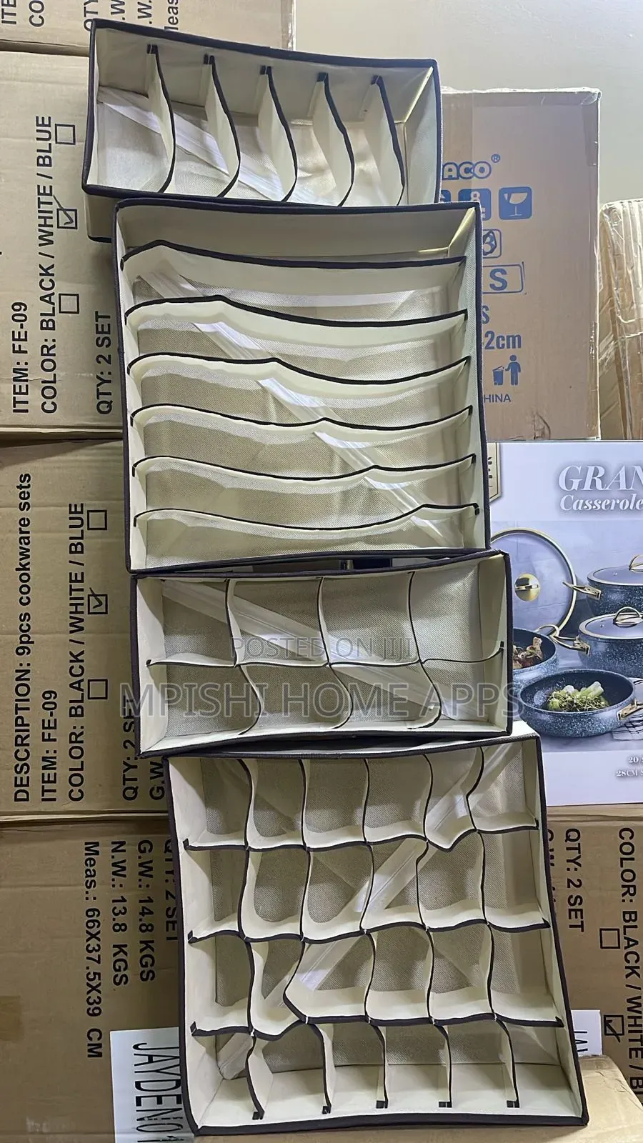 4pcs Collapsible Drawer Organizer