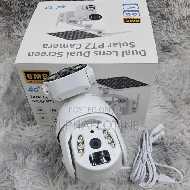 Ubox 6mp Dual Lens Dual Panels 4g Solar Powered PTZ Camera