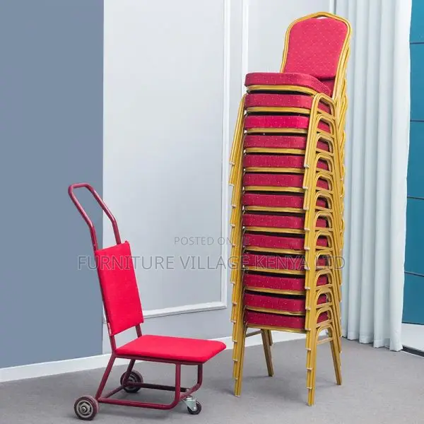 Office Chair: Armless Goldish Steel Frame Conference Seat
