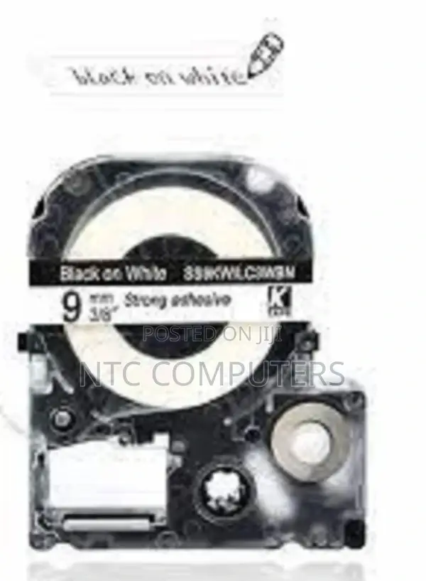 Epson Ss-9kw 9mm X 8m Black on White Tape