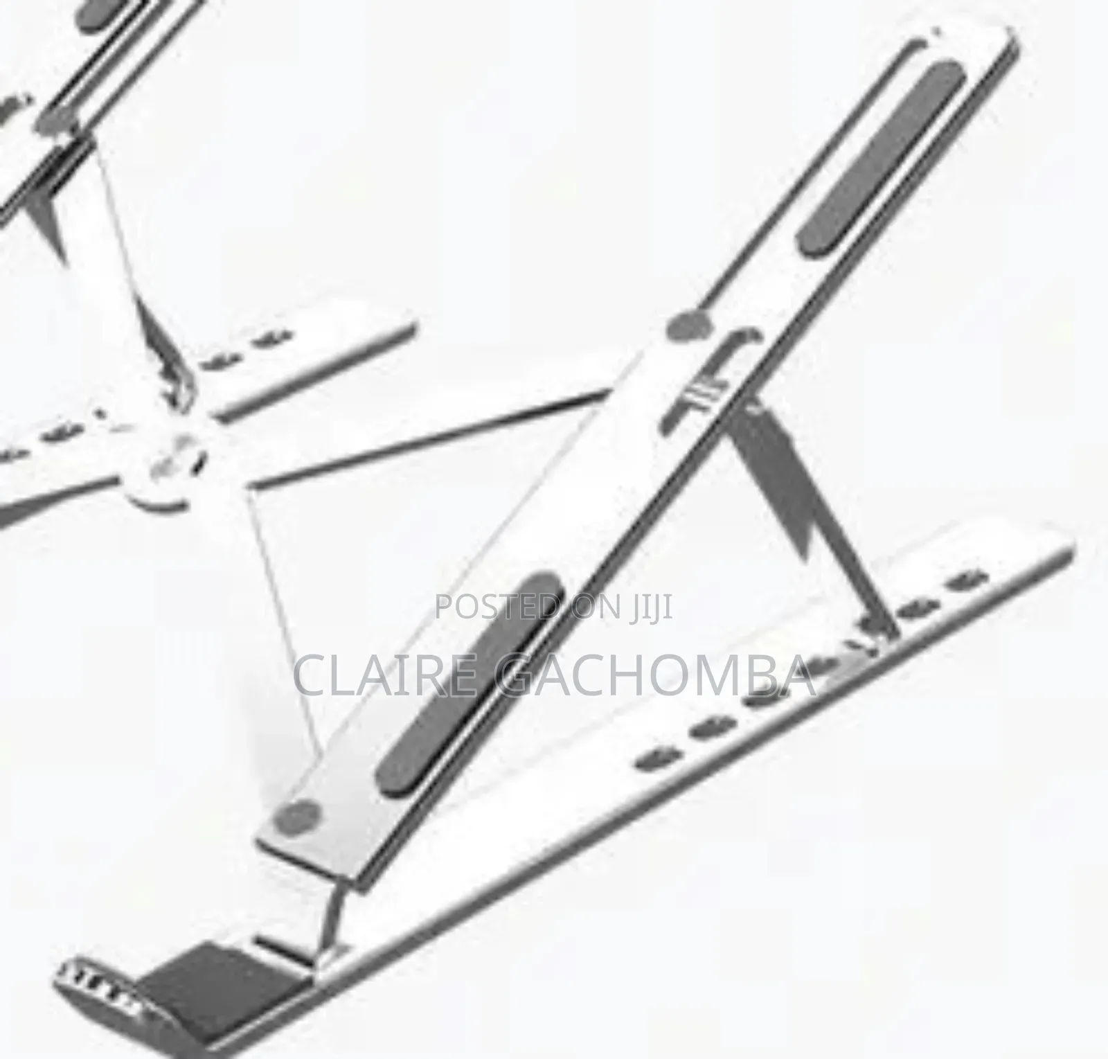 Foldable Plastic + Metal Laptop Stand-Black