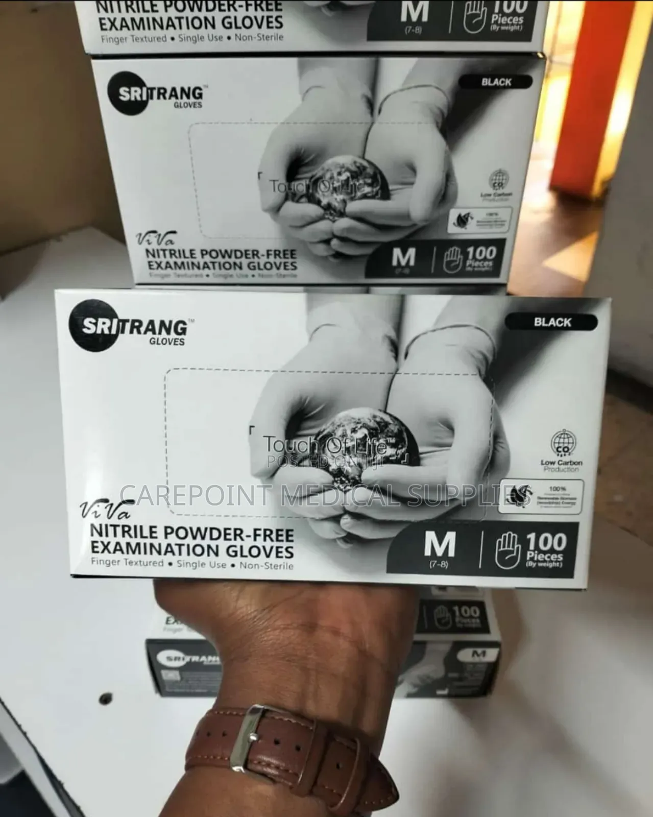 Nitrile Powder Free Black Gloves