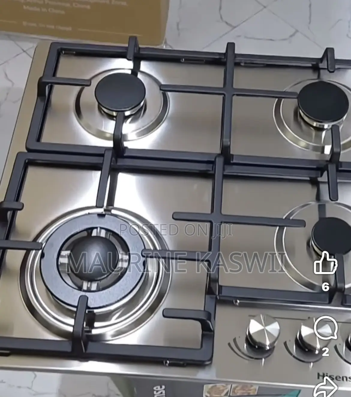 Hisense 60cm Built-in 4 Burner Gas Hob