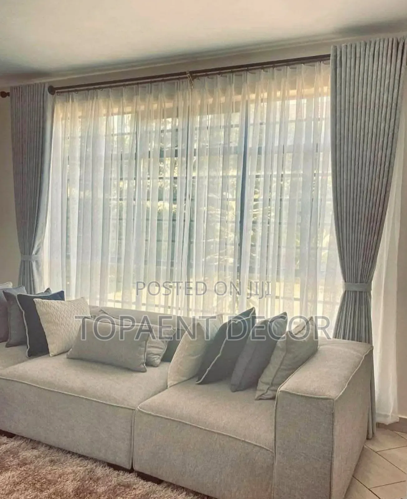 Light Grey Professional Light Management Curtains and Sheers
