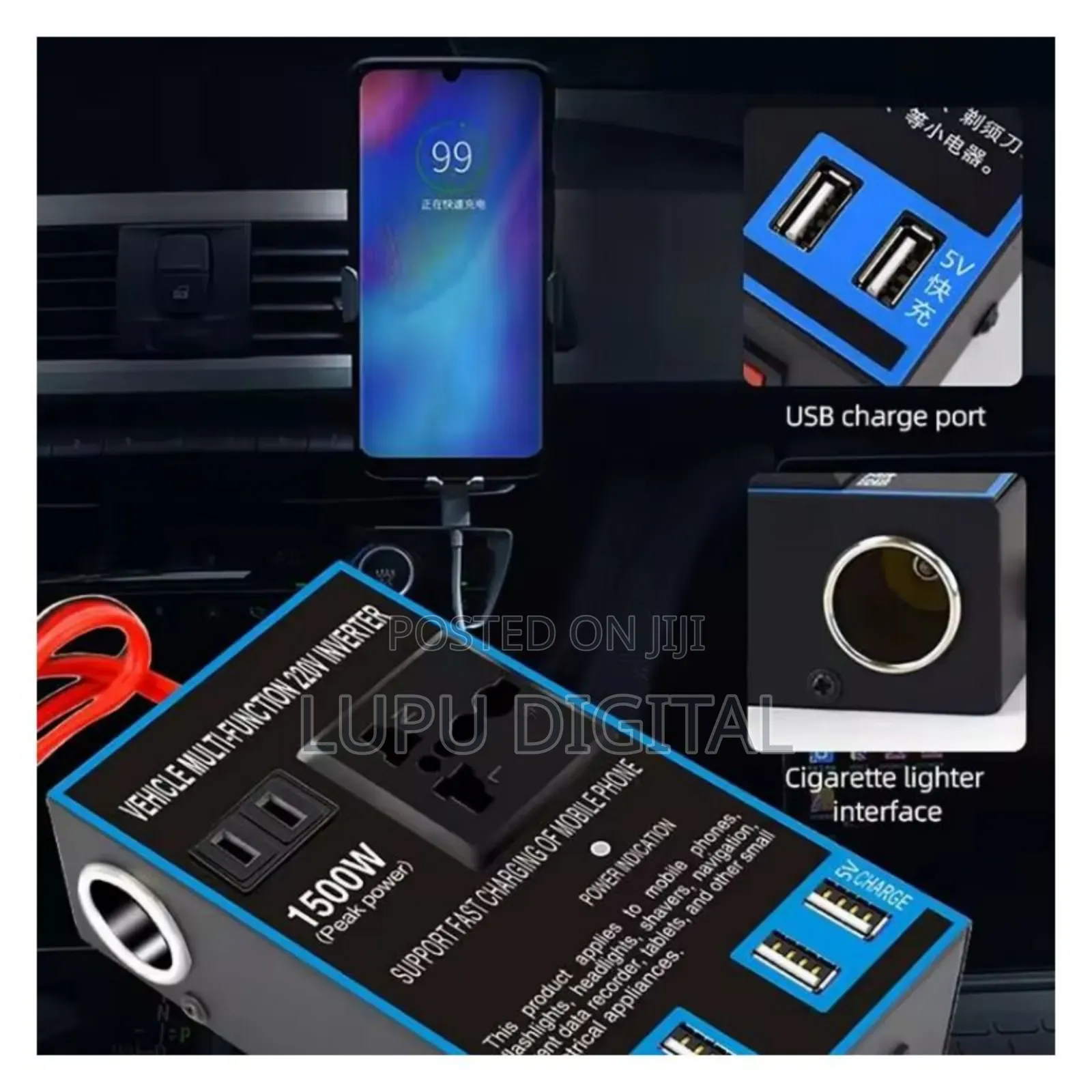 Car Inverter Charger 12v/24v to 220v Auto Power Converter