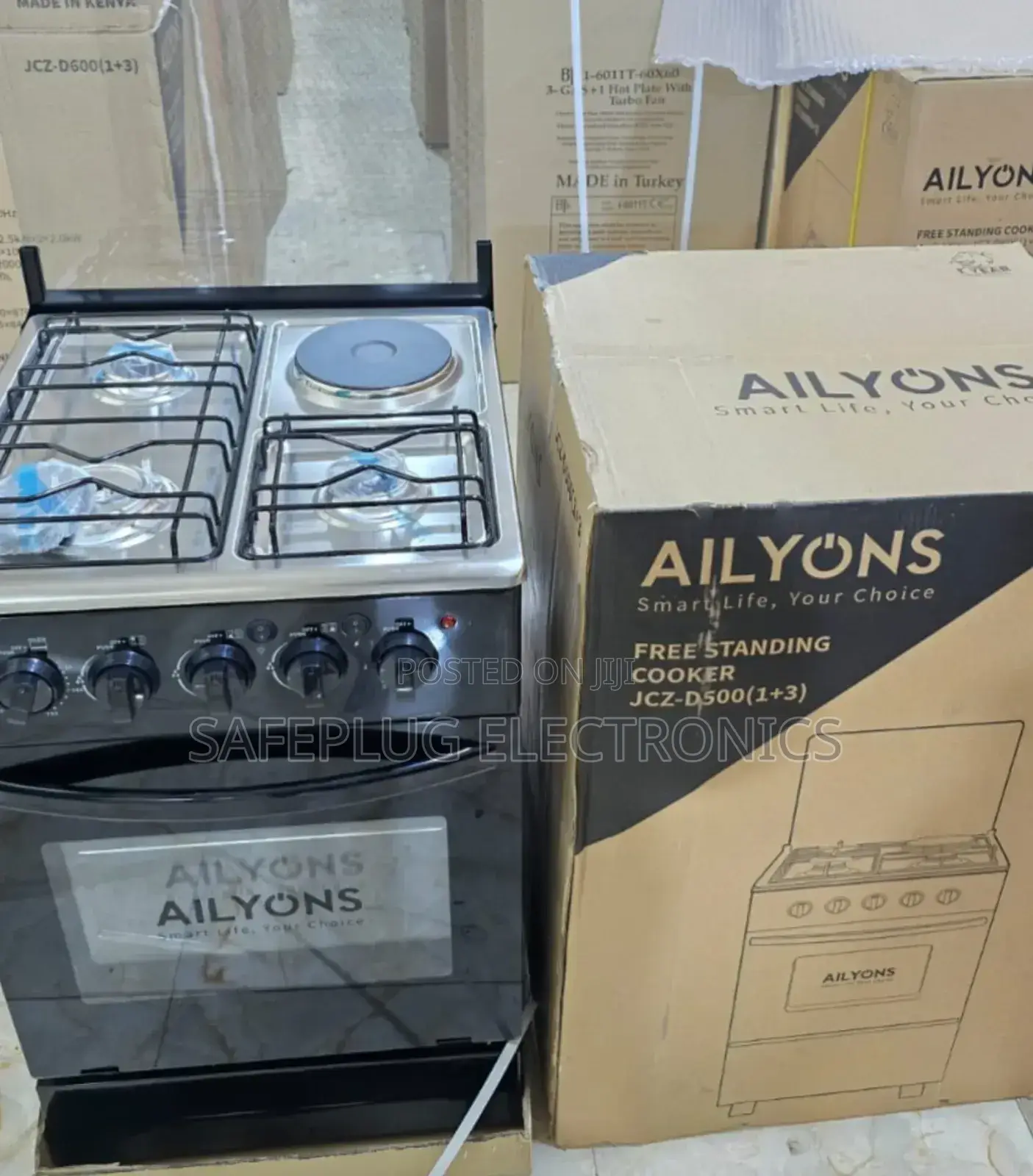 Standing Cooker (Ailyons) 60×60 3+1, Stainless Steel