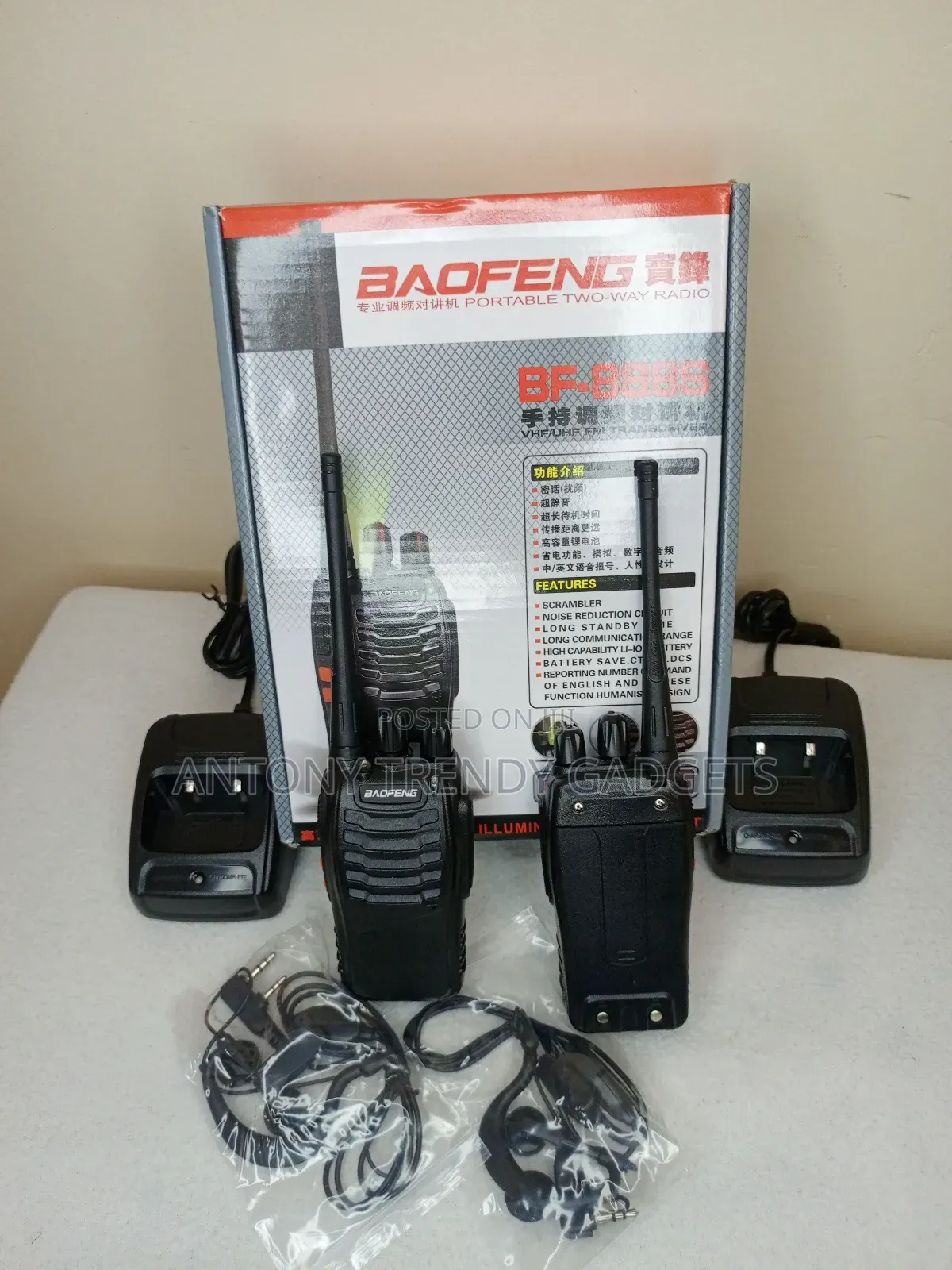 Baofeng Bf 888s Long Range Walkie Talkie 2 Pack