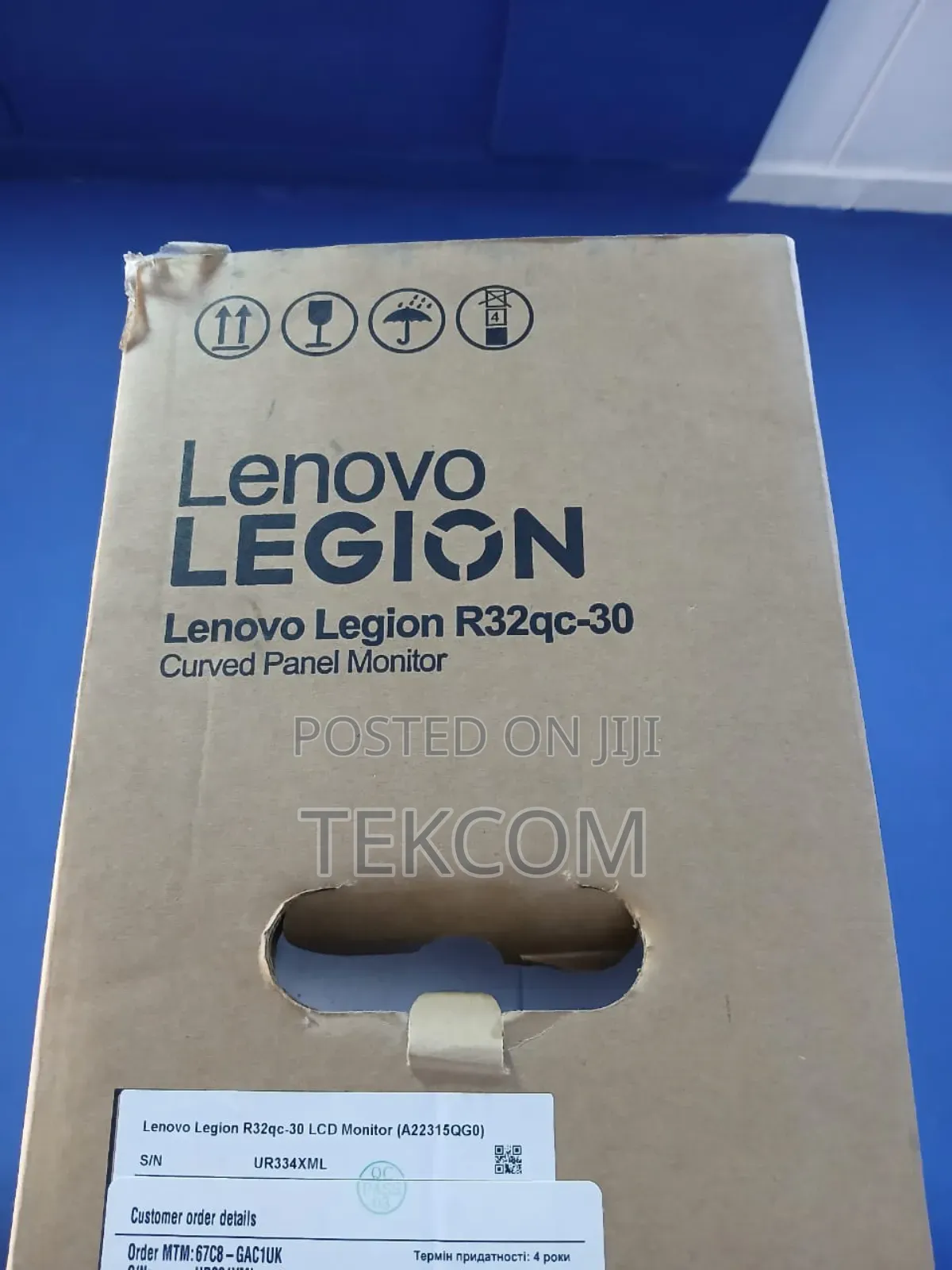 Lenovo Legion R32qc-30 Curved Gaming Monitor Qhd