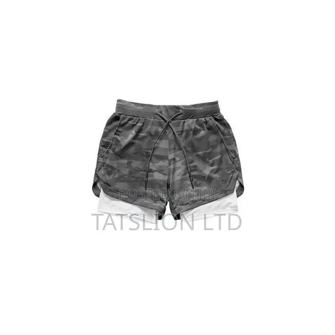 Men 2-in-1 Workout Shorts! Men Gym Shorts