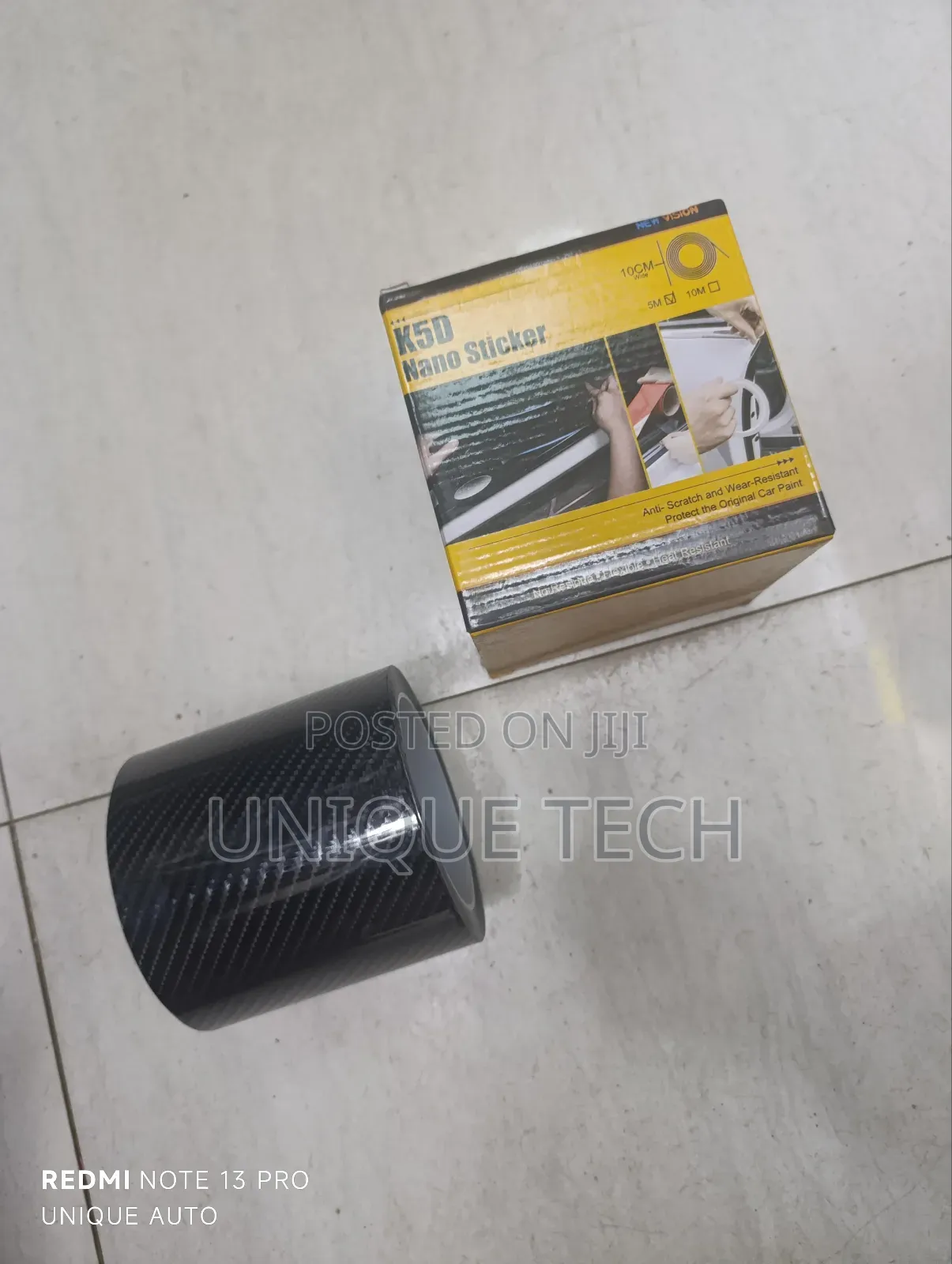 Carbon Fibre Nano Sticker Roll – 5m Length, 10cm Width