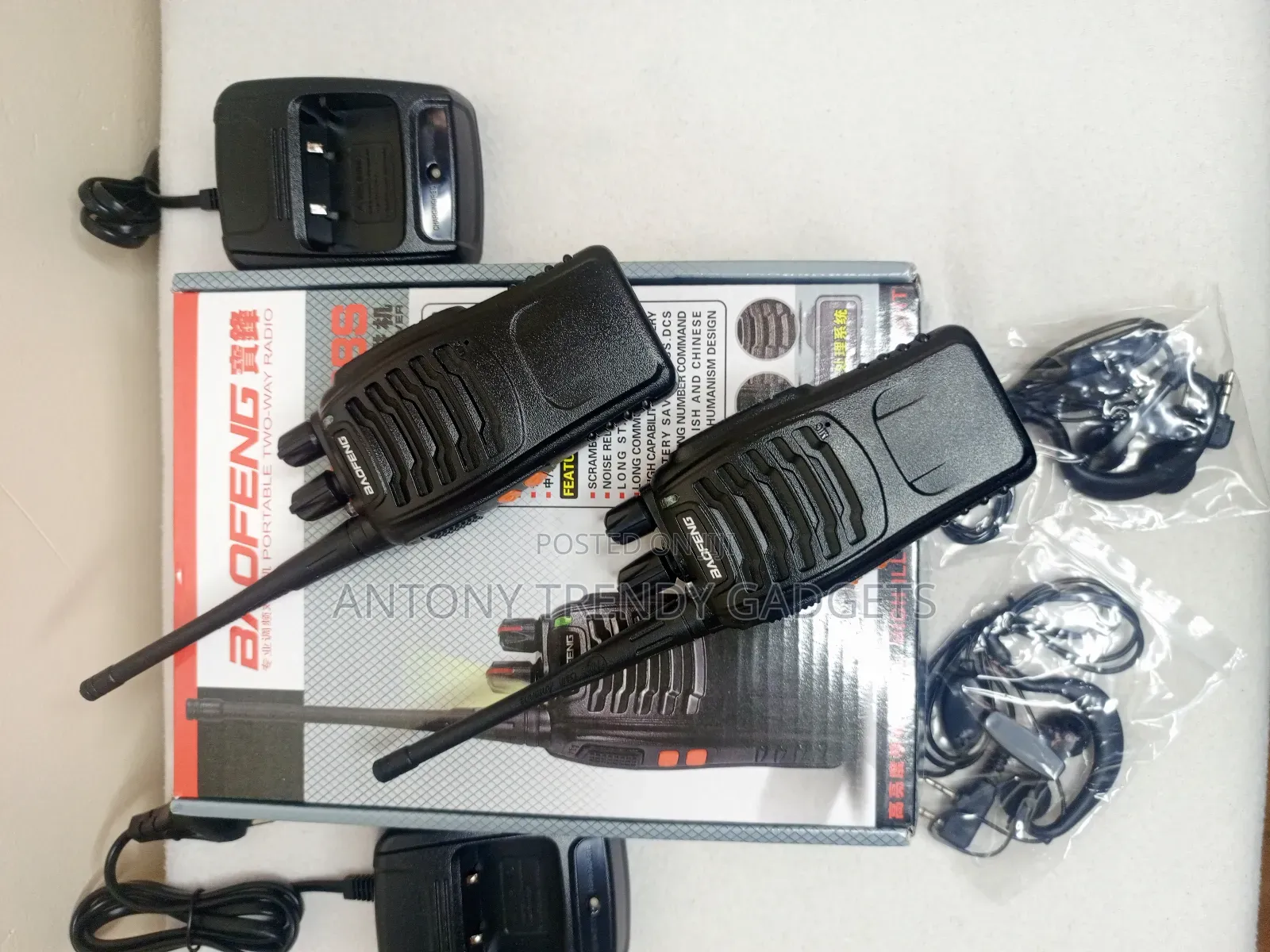 Baofeng Portable Set of 2 Bf-888s Radio Walkie Talkie Call