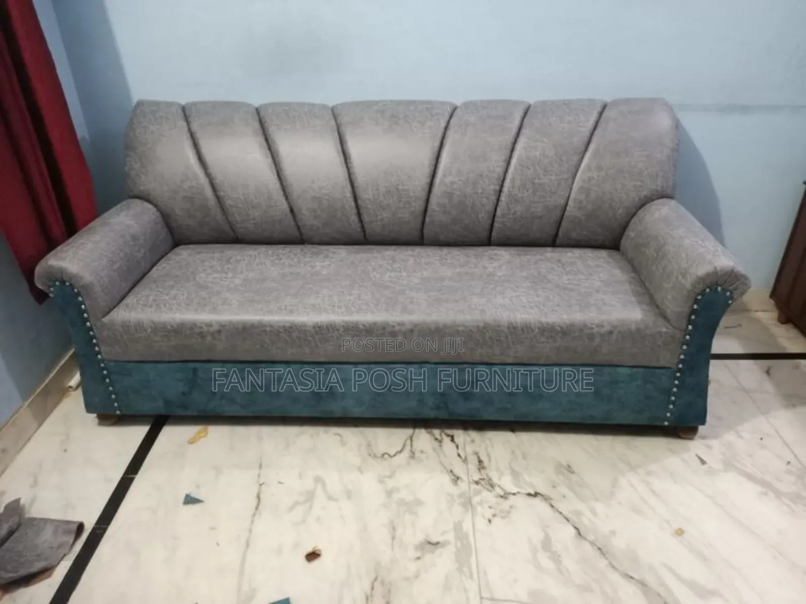 Elegant 3-Seater Sofa in Stylish Stitching - Free Delivery