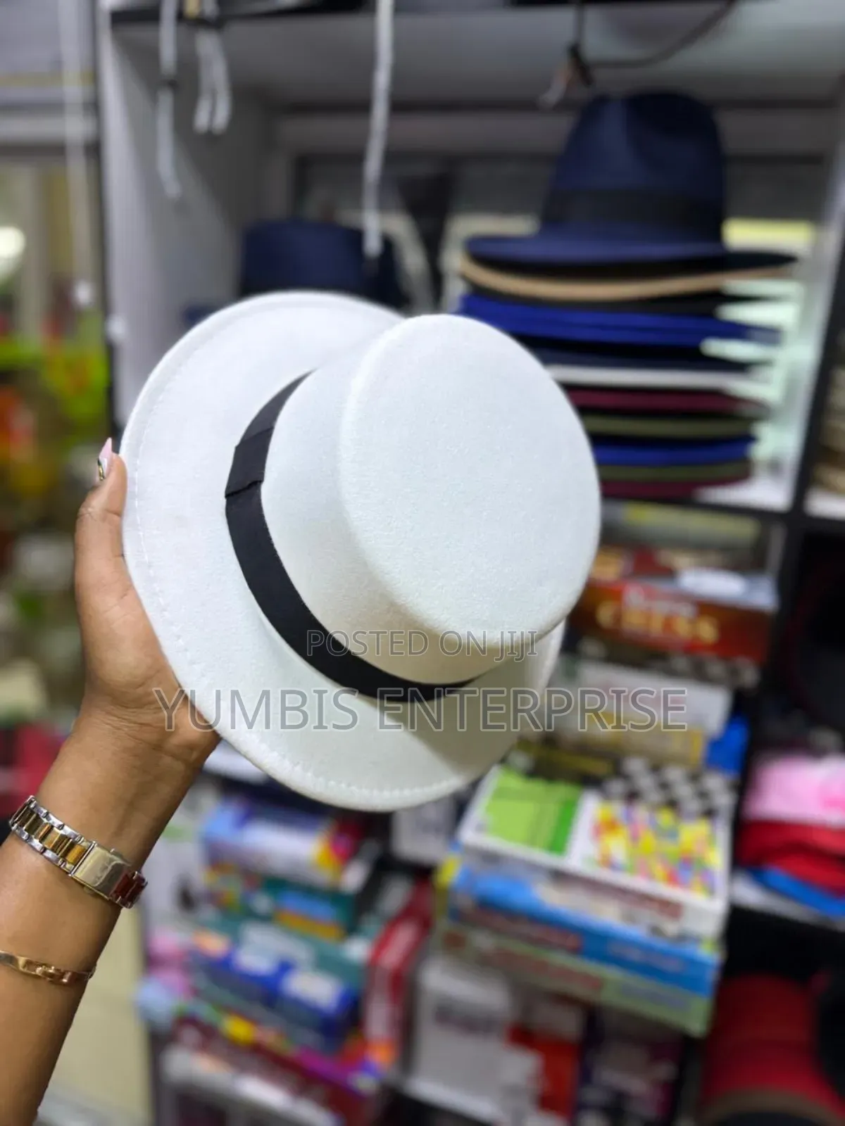 White Round Tops Fedora Hats Available