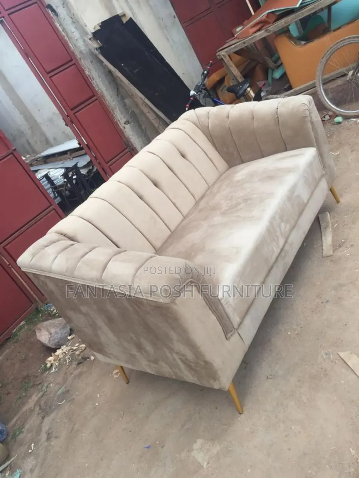 2-Seater Sofa With Channel Tufting
