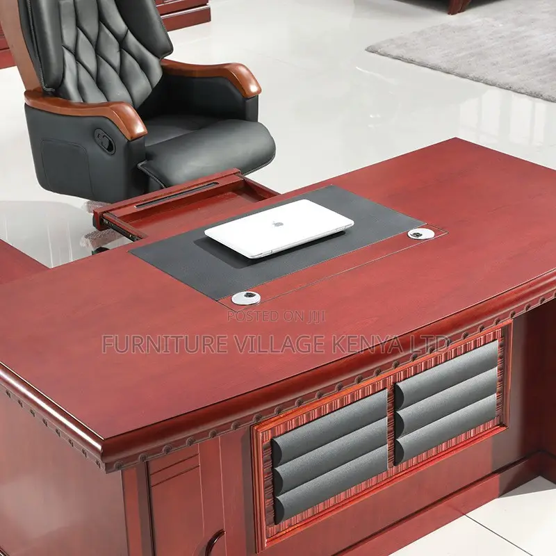 Office Desk: Spacious 160cm Executive Office Table -Mahogany