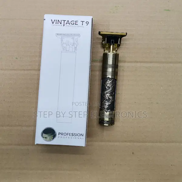 Ergonomic Design Vintage T9 Metallic Gold Hair Trimmer