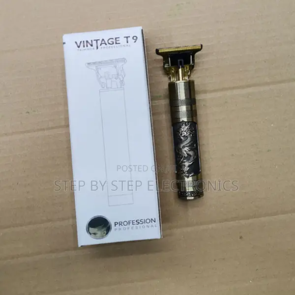 High Performance Vintage T9 Metallic Gold Hair Trimmer