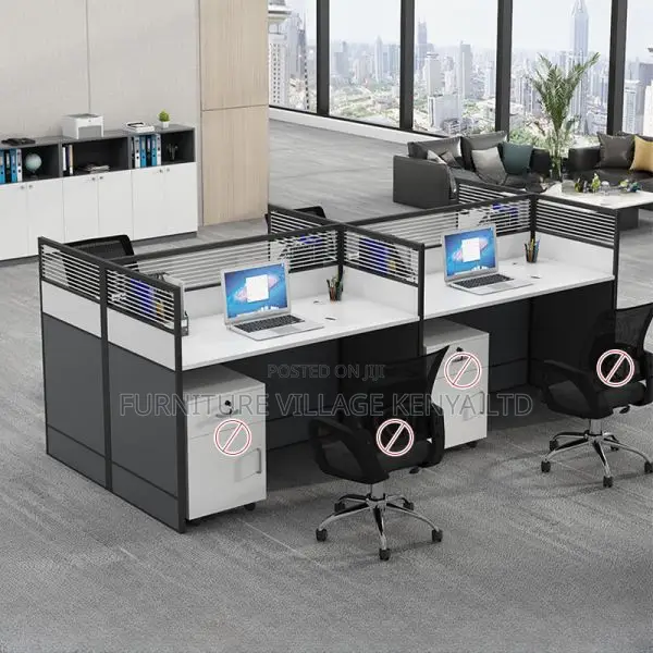 Office Chair:Stylish Quad Executive Wood Workstation Unit