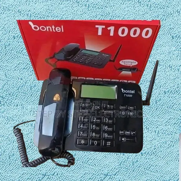 Strong Battery Dual Sim Black Bontel T1000 Model Deskphone