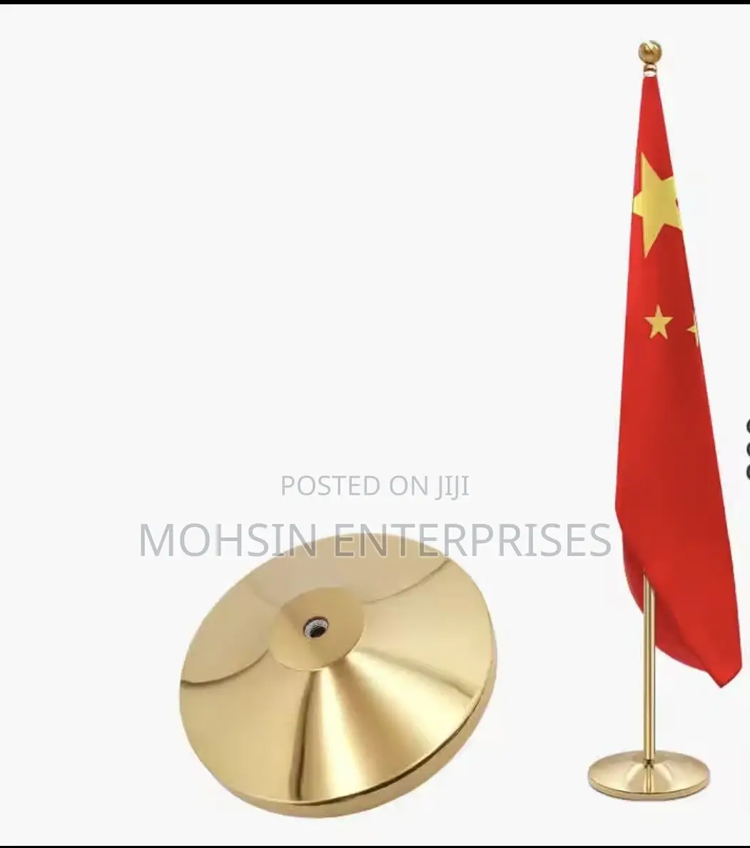 Professional Gold/Silver Flag Stand – 2.6m Adjustable | 9kg