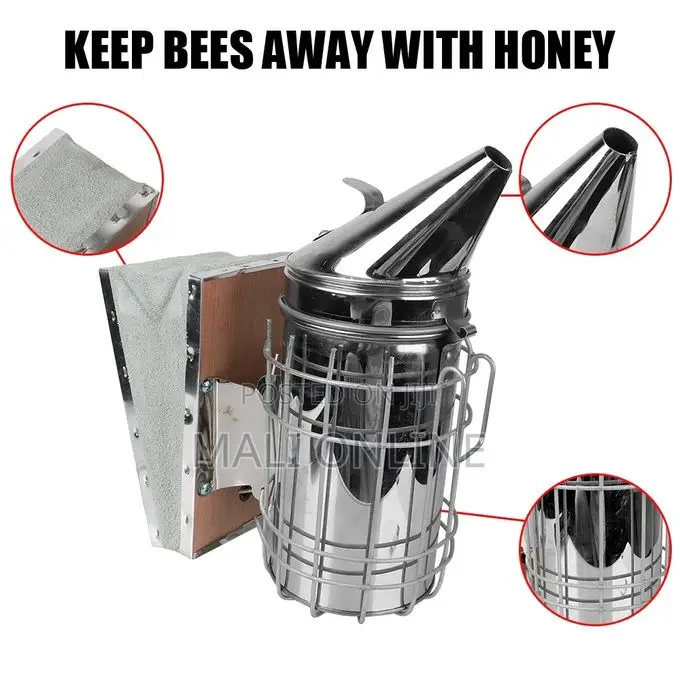 Stainless Steel Bee Smoker 11” With Heat Shield