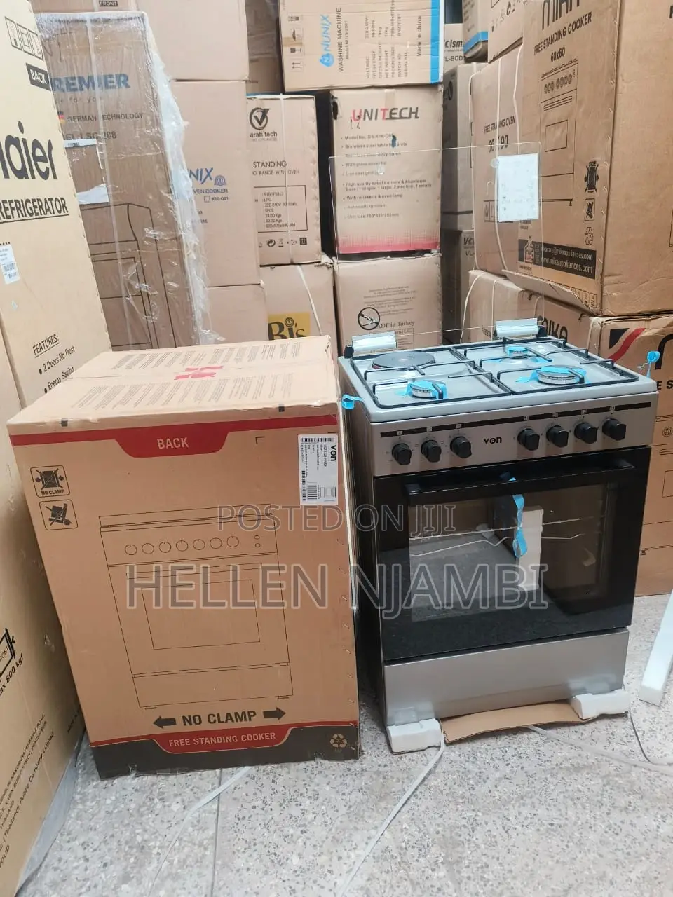 60*60 Von 3gas + 1electric Standing Cooker