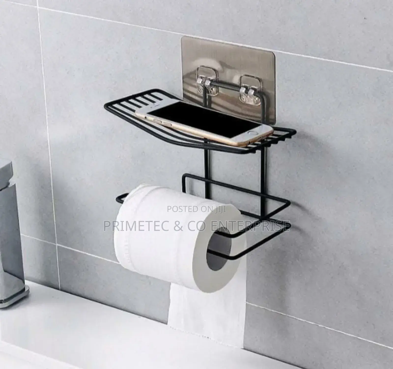 Wall Mounted Tissue Holder With Rack