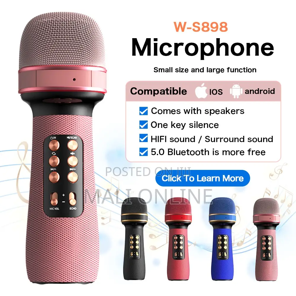 Wireless Portable Karaoke Microphone Speaker Bt Column Mic