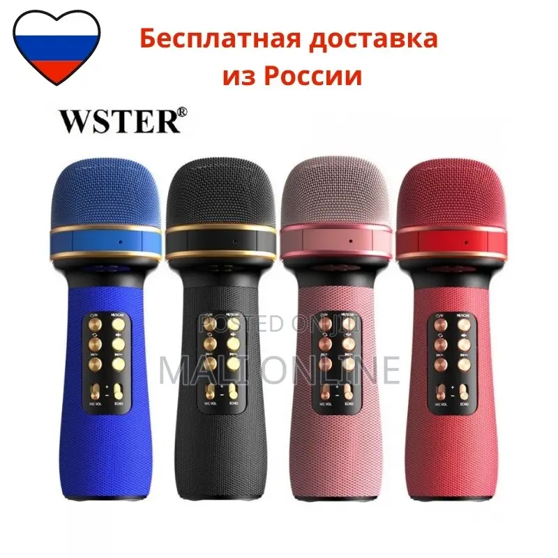 Wireless Portable Karaoke Microphone Speaker Bt Column Mic