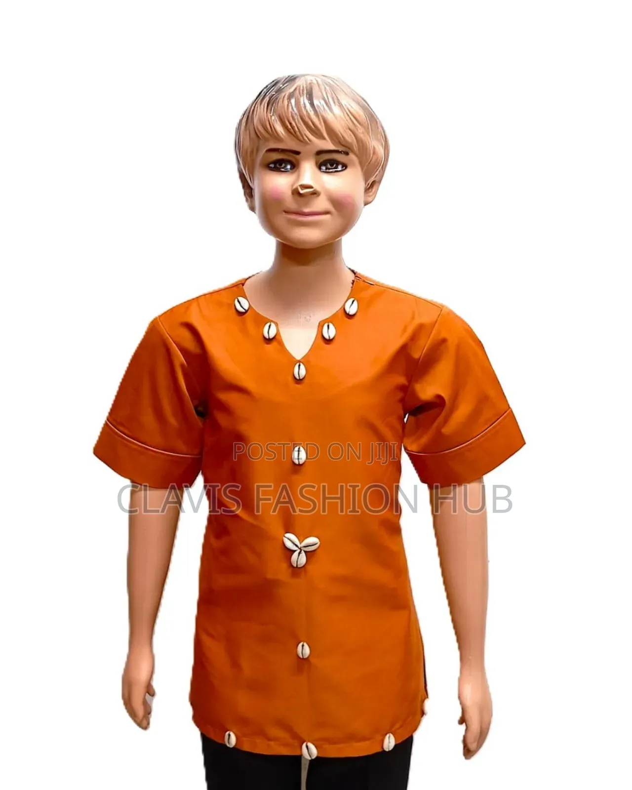 Kikuyu Brown Boys Shirt for CBC/Cultural Wear Day