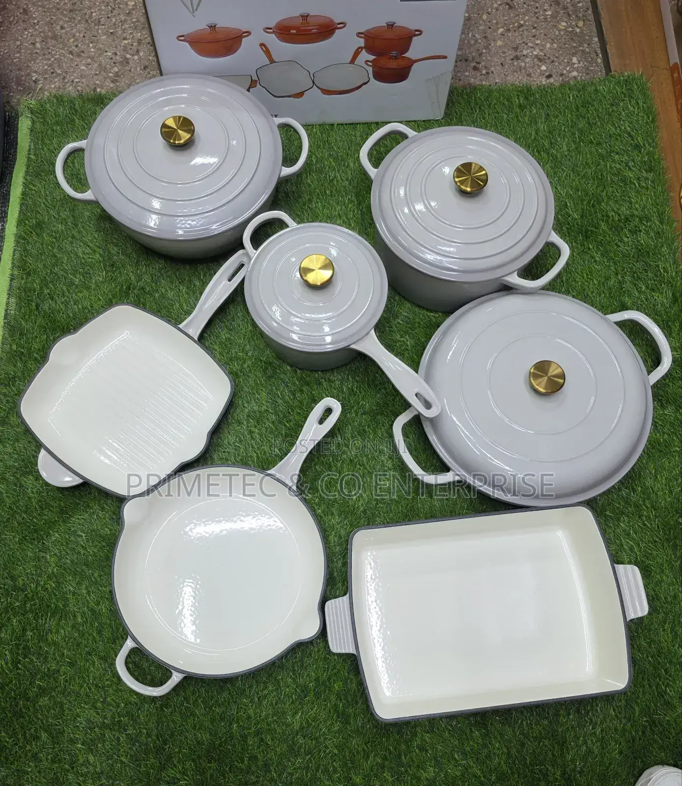 11 PCS Enamel Cast Iron Cooking Pots