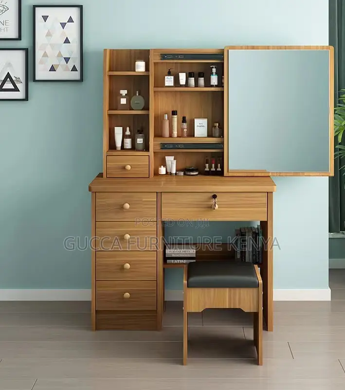 Dressers: Stylish Brown Wood Bedroom Vanity Dresser