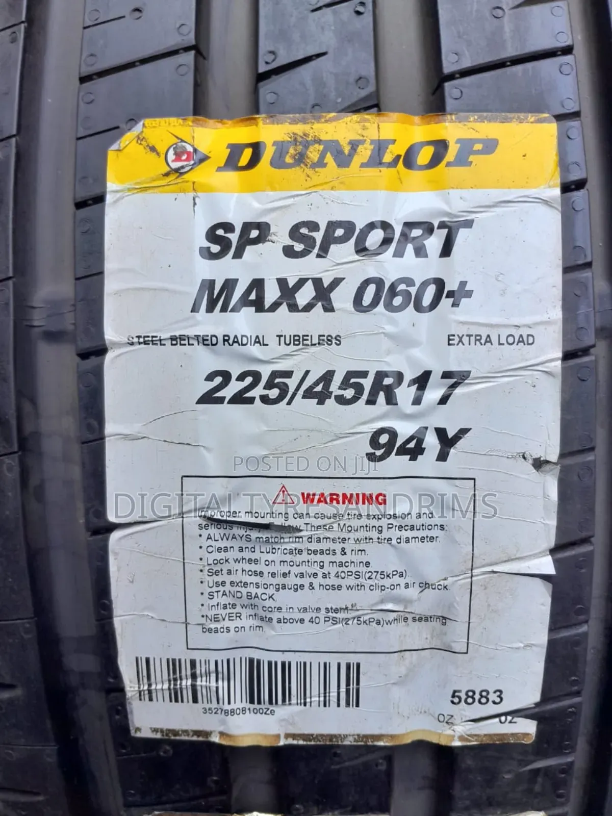 225/45r17 Dunlop Tyres Brand New Made in Japan