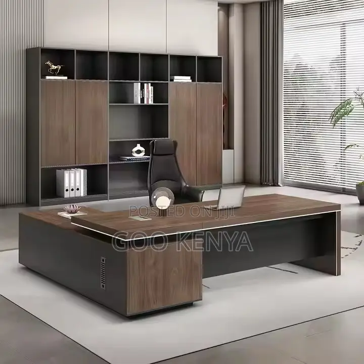 Office Desk ; 180cm Modern L-Shaped Wooden Office Desk