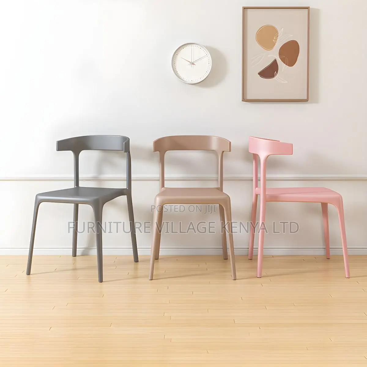 Office Chair:Plastic Stylish Garden Outdoor Chair-Coloured