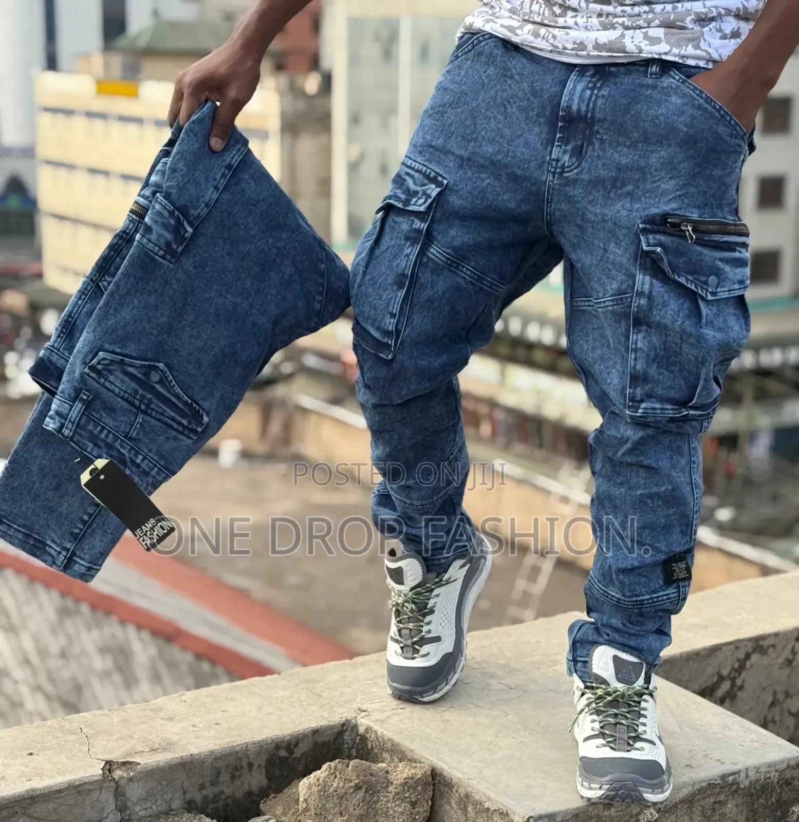 Lightblue-Men Sidepocket Jeans