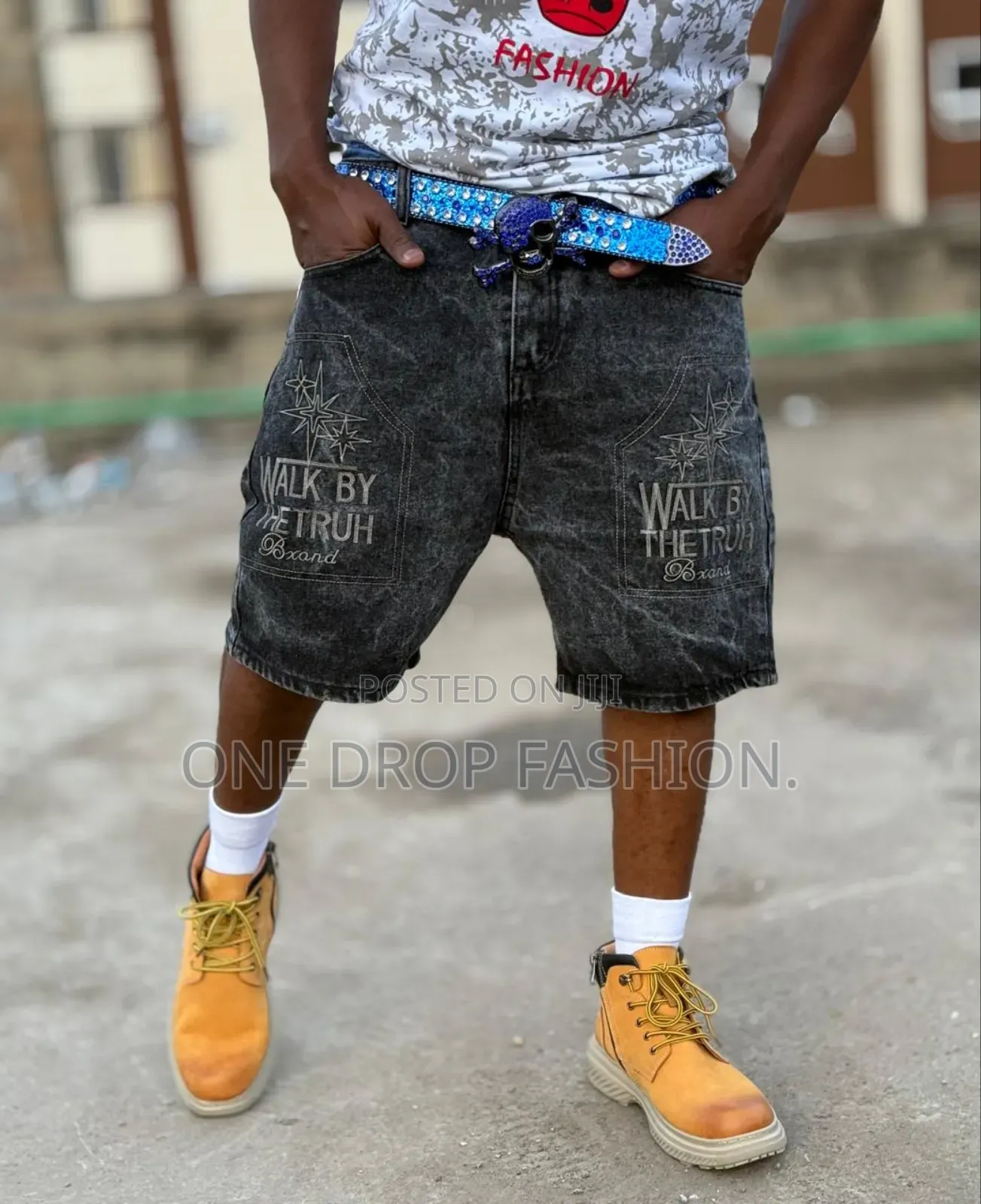 Walk by the Truth Men Jeans Short