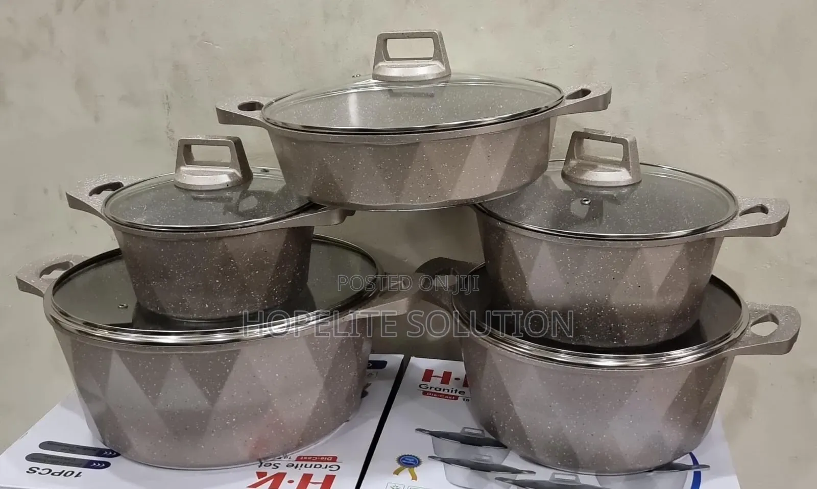 Hk10 Pc Granite Cookware Set