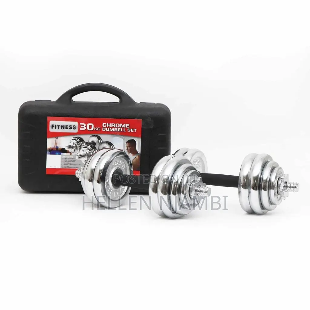 Chrome Dumbbell 30kg Weight With Case