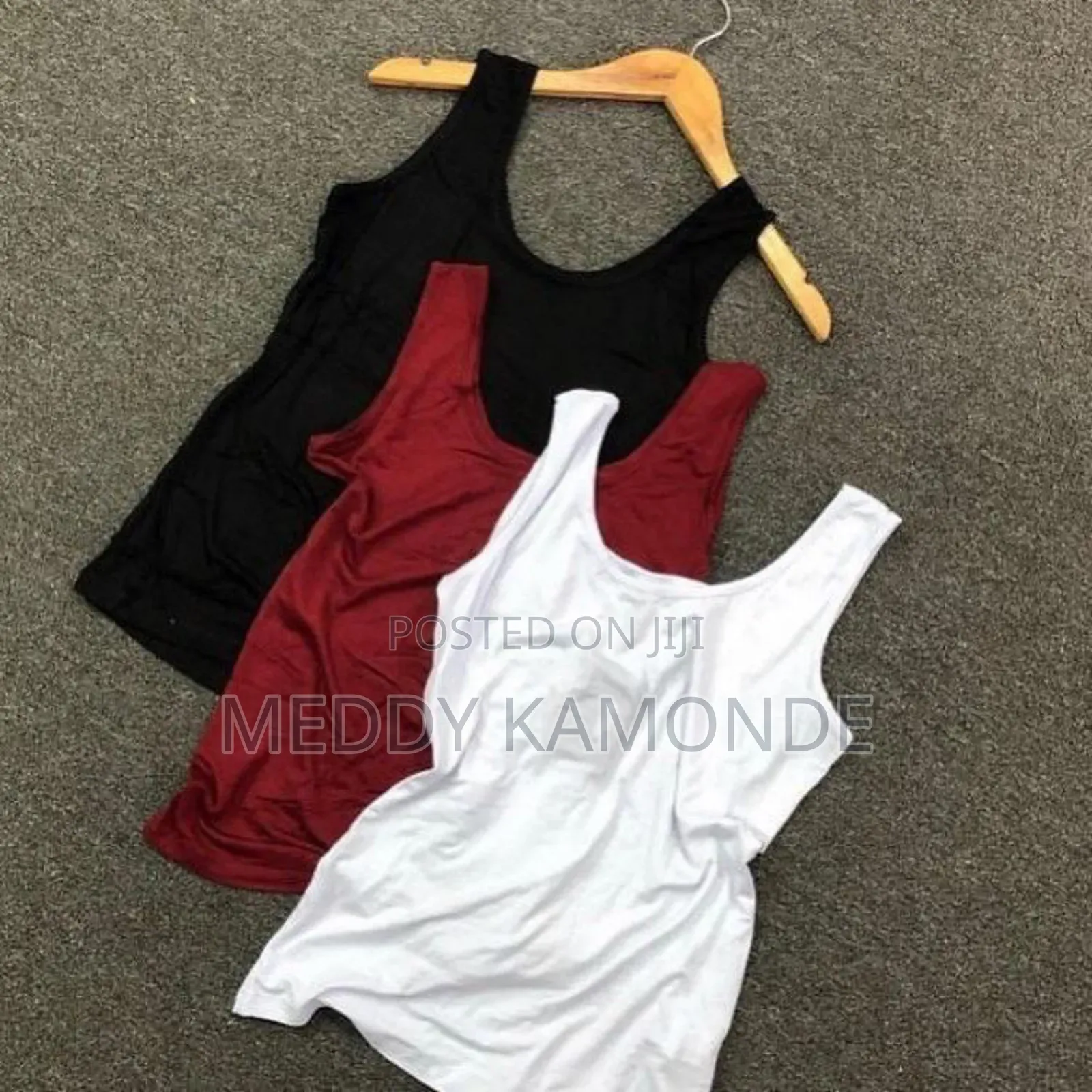 Navy/White/Maroon Vest Top