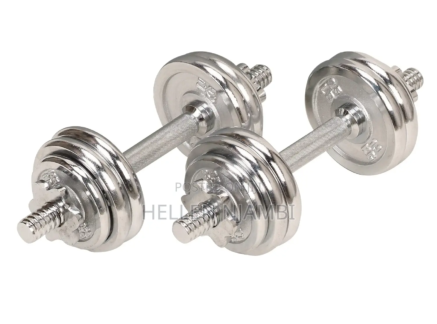 Chrome 10kgs Dumbbells