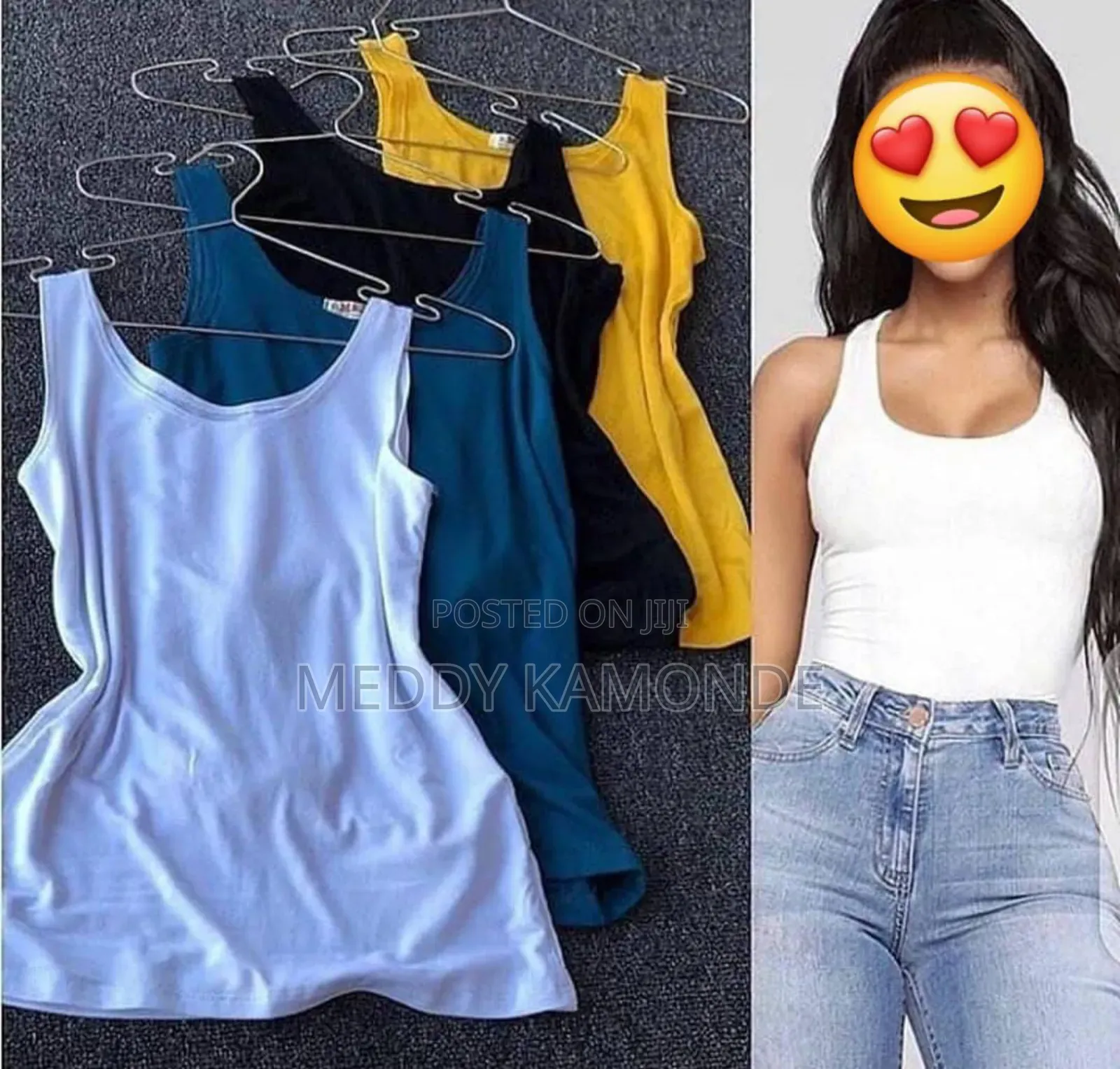 Navy/White/Maroon Vest Top