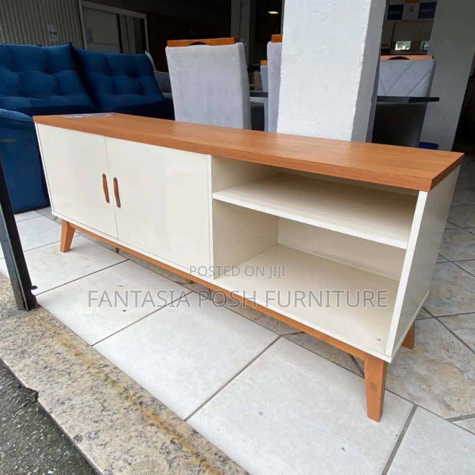 Modern Cream Wood Tv Stand