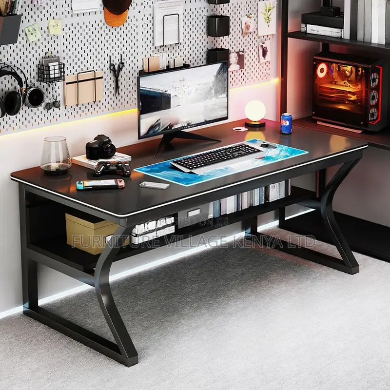 Office Desk: 120cm Wooden Steel Frame Locally Made Table