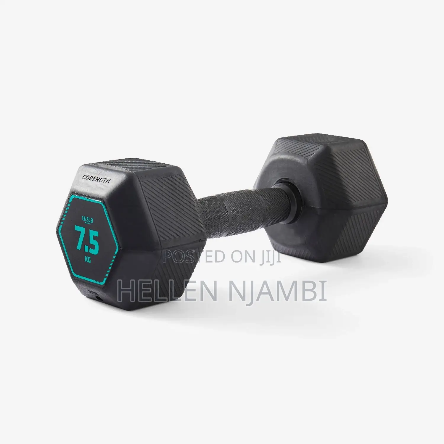 7.5kg Rubber Hexagon Dumbbell Hand Weights