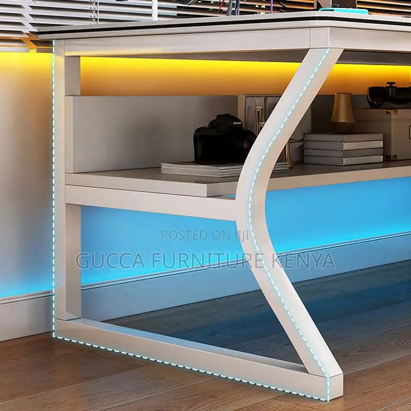 Office Desk: Modern Work Desk With Bookshelf-1200mm