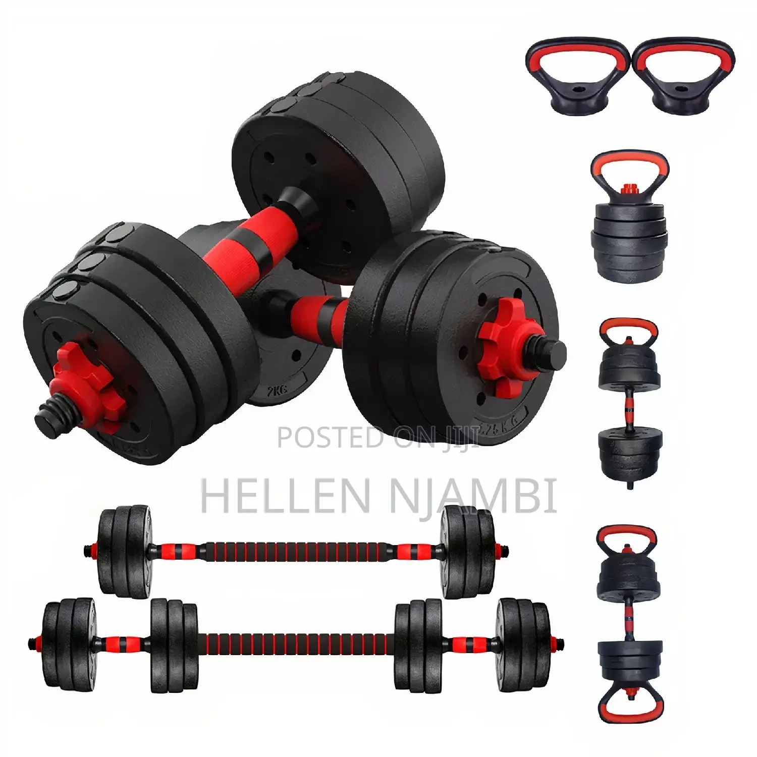 6 in 1 Multifunctional Adjustable 50kgs Kettle Bell Weights