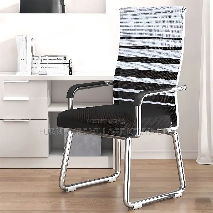 Office Chair: Upholstered Ergonomic Medium Height Board Seat