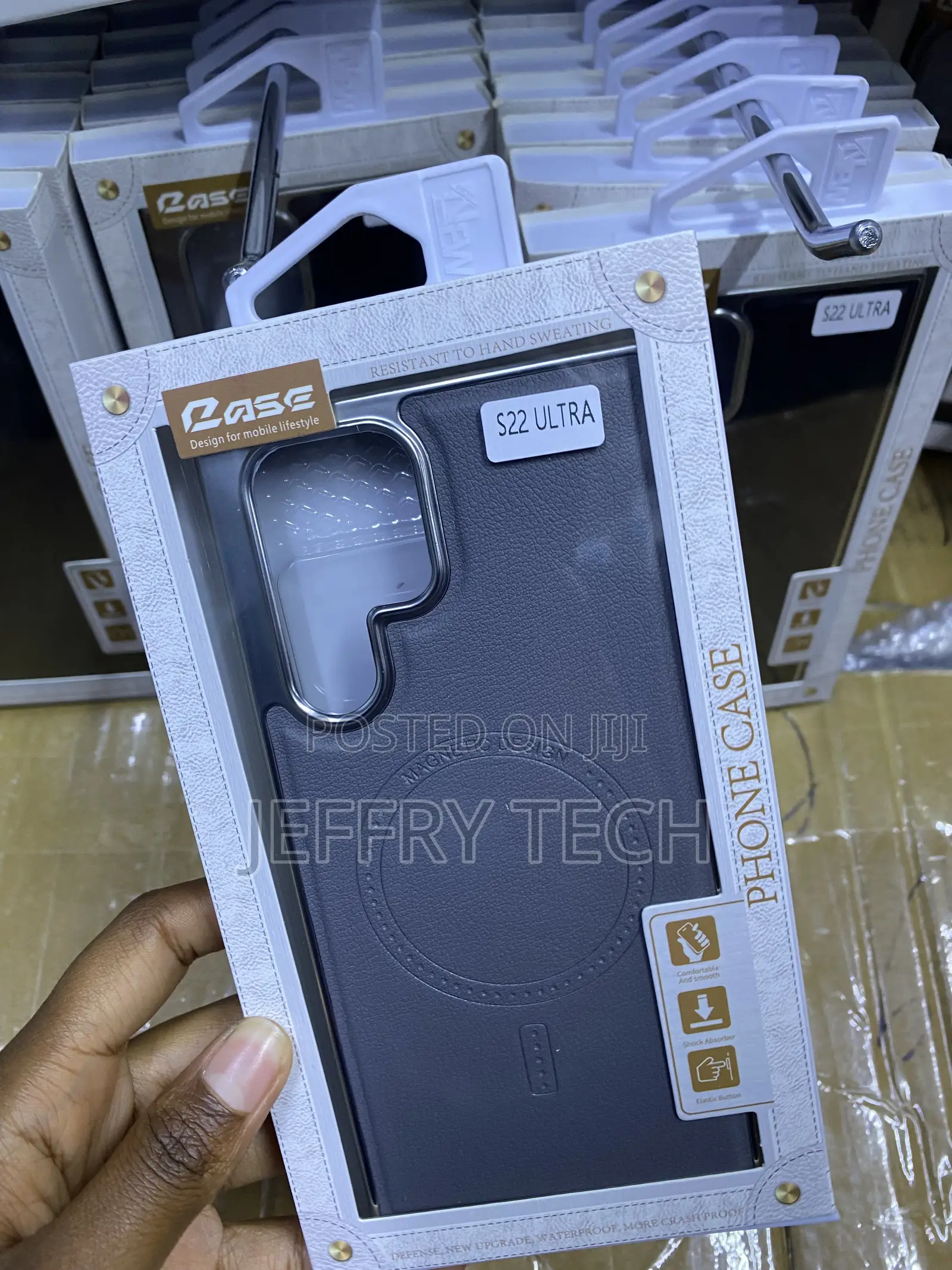 Jeryaqtq Samsung Galaxy S22 Ultra Leather Magsafe Case